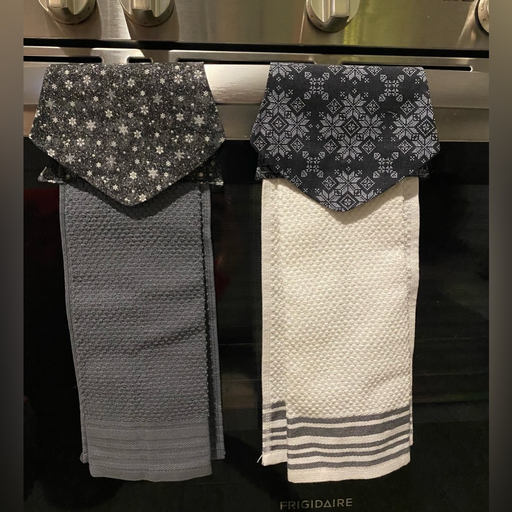 Snowflake kitchen towels
Hand made